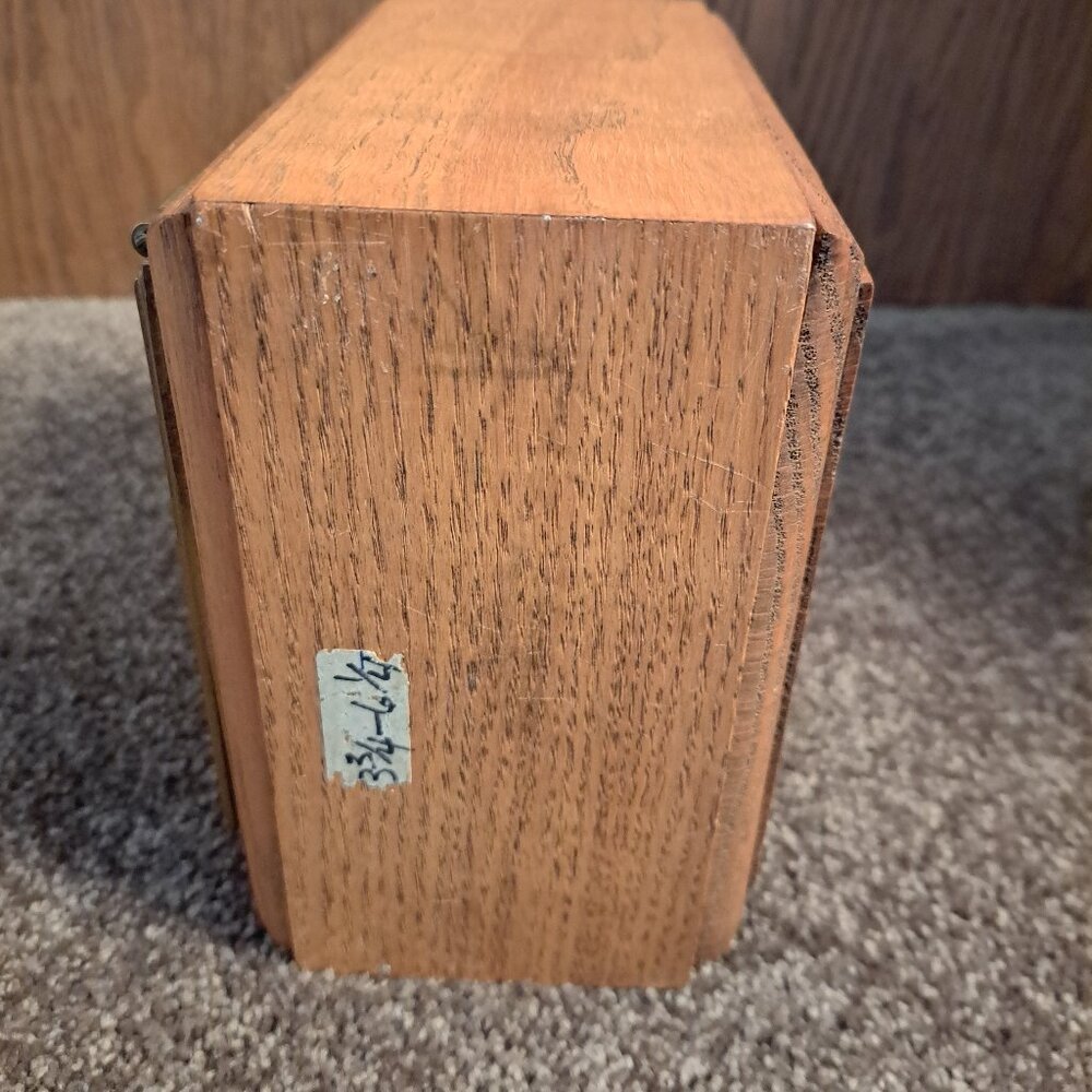 Antique USPS Post Office Box Door Bank With Combination And Original Brass Door - Picture 4 of 9